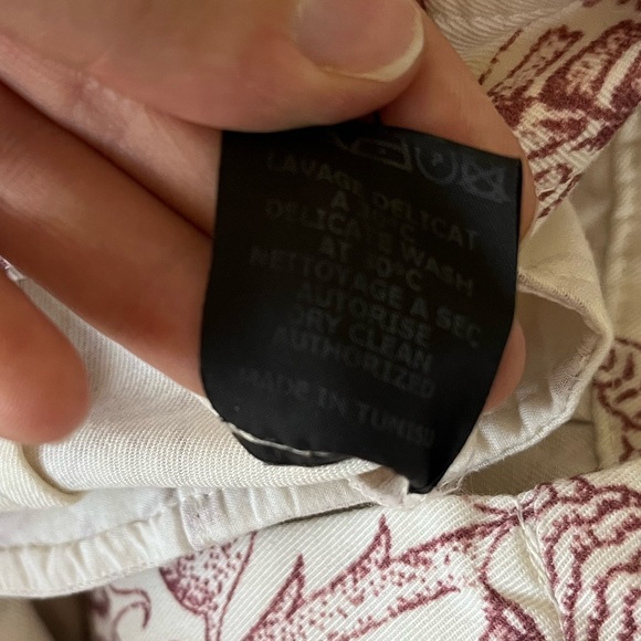 Isabel Marant White Floral Bootcut Cotton Pants Womens Size 40 FR/8 US - Picture 11 of 16